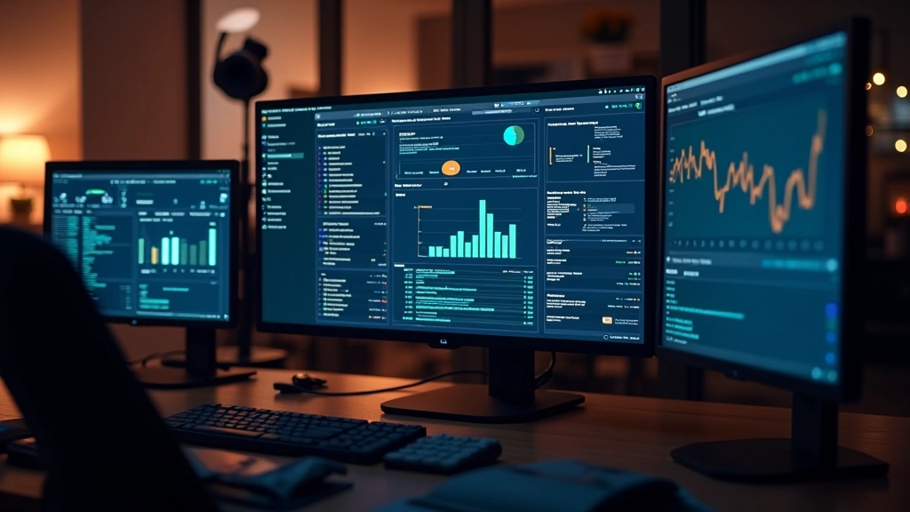Divers outils et applications numériques affichés sur plusieurs écrans d'ordinateur