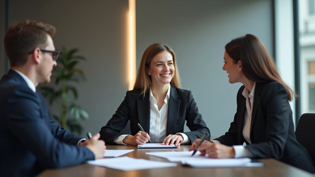 Équipe réunie autour d'une table analysant des documents stratégiques et plans d'action commerciaux