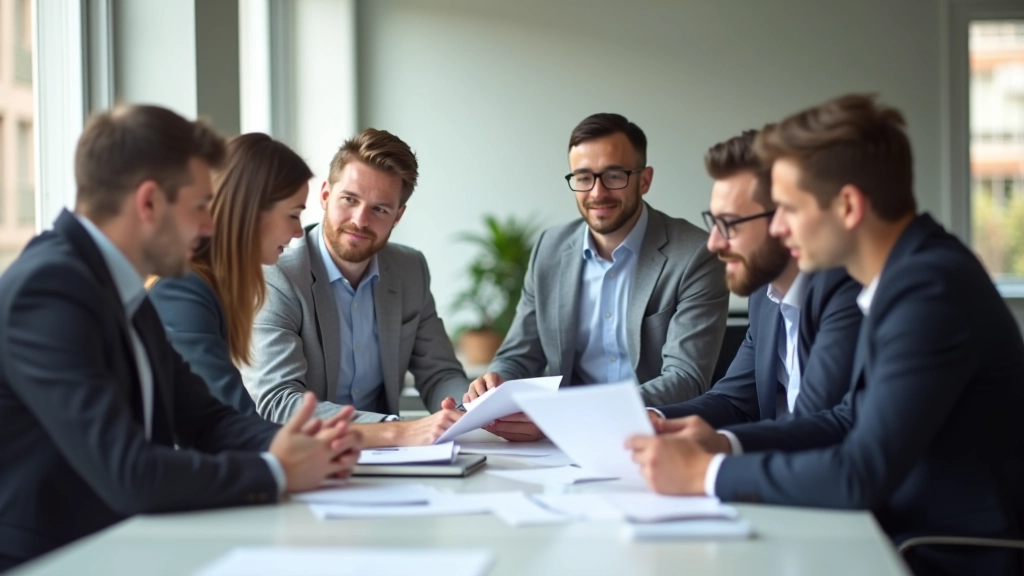 Équipe diversifiée de professionnels collaborant dans un environnement de travail moderne