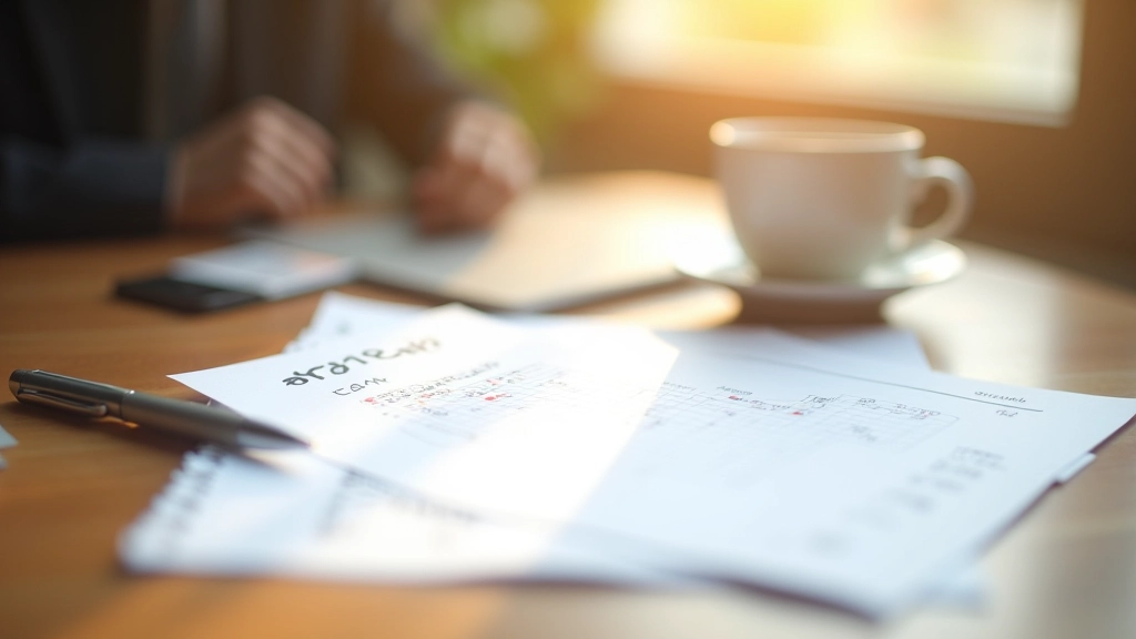 Plan stratégique écrit à la main avec des notes sur la mitigation des risques
